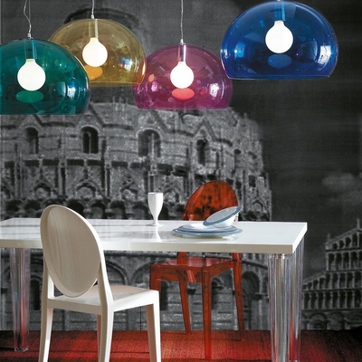 Art Decor Dining room Bedroom Study Unique Creative Simple Glass FL/Y pendant lamp(WH-GP-121)