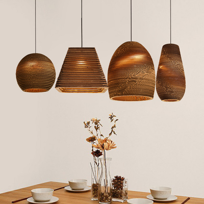 Paper honeycomb pendant lights cardboard living room restaurant cafe Moon24 pendant Lamp（WH-AP-469）