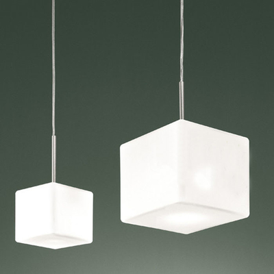 Modern Cubi Pendant Lamp milk white cubic glass cube Suspension Light（WH-MI-334）