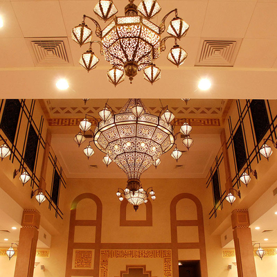 Guzhen Lighting Hotel Large Lobby Moroccan Islam Crystal Lighting Islamic Chandelier(WH-DC-54)