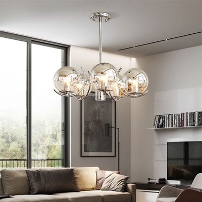 Modern Chrome Chandelier Bedroom Dining Room Art E27 Glass Ball Chandelier (WH-MI-407)