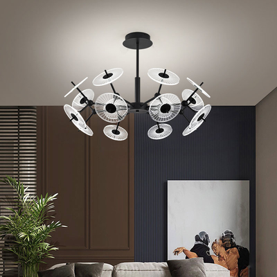 Modern Living Room Bedroom Acrylic Chandelier designer black gold Chandelier(WH-MI-409)