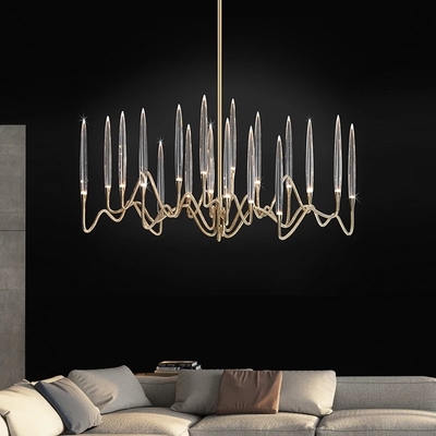 Luxury Crystal Chandelier Living Room Dining Bedroom Gold Silver Chandelier (WH-MI-414)