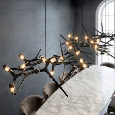 Postmodern Thorn Designer Chandeliers Creative Living Room Villa black chandelier(WH-MI-412)