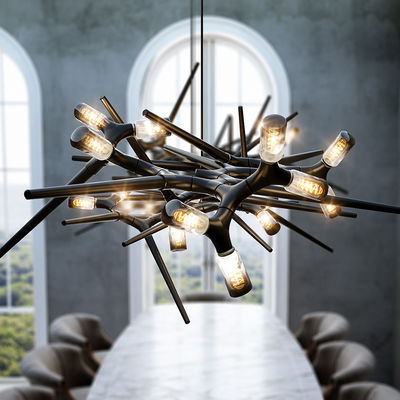 Postmodern Thorn Designer Chandeliers Creative Living Room Villa black chandelier(WH-MI-412)