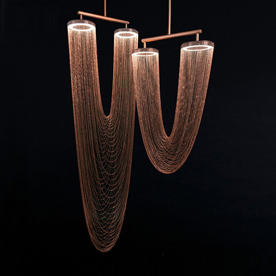 Modern Aluminum Chain Tassel  Chandelier Home Kitchen Island rose gold Chandelier(WH-MI-416)