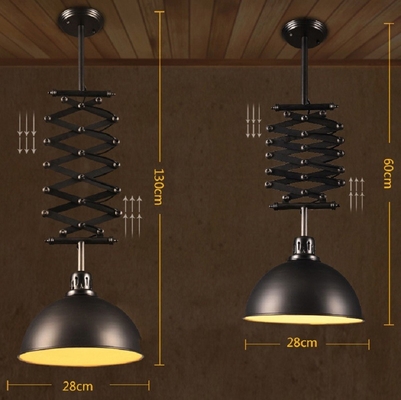 Retro industrial Pendant Light wind wrought iron clothing cafe bar lifting Black Pendant Light(WH-VP-189)