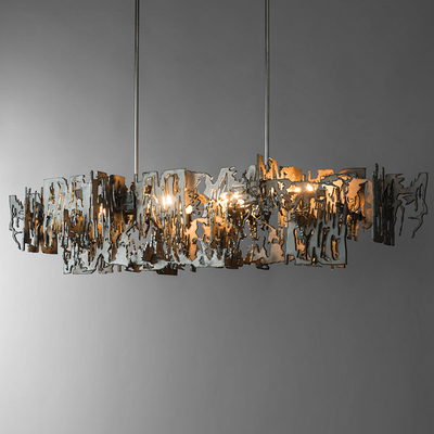 Modern Designer metal fragment Art Chandelier Rectangle Kitchen Island Hanging light(WH-MI-453)