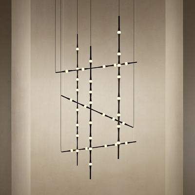 Modern Staircase Chandelier Led Living Room Indoor Light Nordic Villa Decoration Long line light(WH-MI-456)