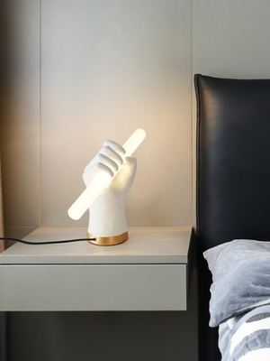 Modern Minimalist Wall Lighting Handshake Sculpture Bedroom Bedside Fist Hand Long Wall Light(WH-OR-249)