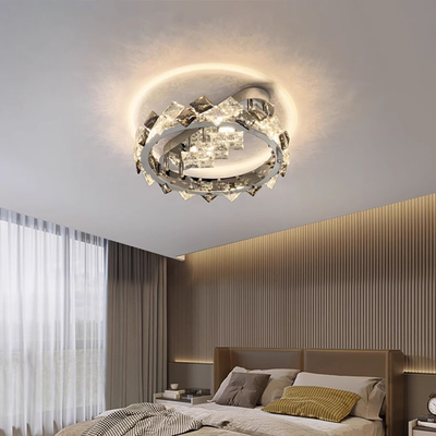 Luxury Crystal Pendant Lamps Home Decoration Bedroom Dining Living Room Round Ceiling Light(WH-CA-105)