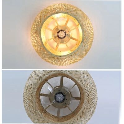 Ventilator Lamp 50cm Air Invisible Blades Retractable Silent Bamboo Ceiling Fan Fans With Lights(WH-CLL-51)