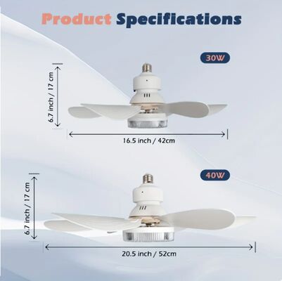 40W LED Fan Lamps Kitchen Home Decoration Small E27 Screw Type Ceiling Fan Light(WH-VLL-39)
