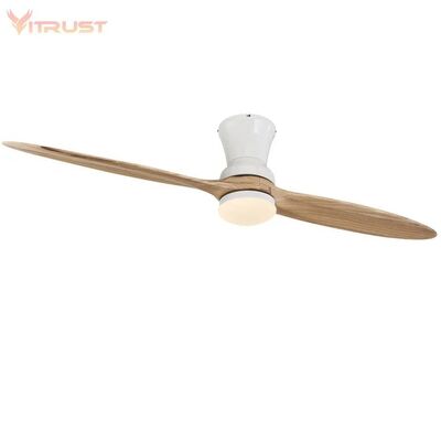 Dimmable ceiling fan with LED Light 60 inch Indoor wood Two-Blade Ceiling Fan light(WH-VLL-40)