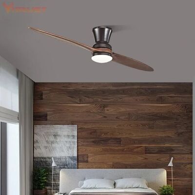 Dimmable ceiling fan with LED Light 60 inch Indoor wood Two-Blade Ceiling Fan light(WH-VLL-40)