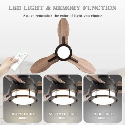 Living Room Bedroom LED Ceiling Fan Round Macaroon Lamp Bladeless Ceiling fan Light (WH-CLL-52)