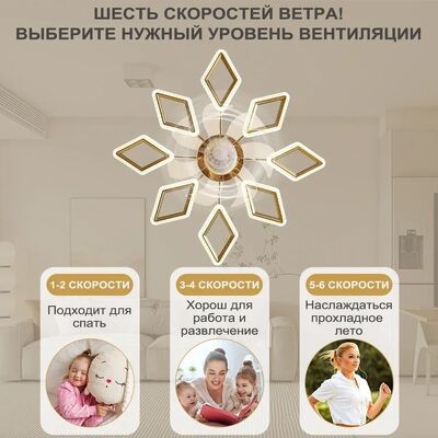 Dimmable Luxury Dinning Room LIving Room Chandelier Fan Crystal Led Ceiling Fan Lamp with Light (WH-CLL-67)