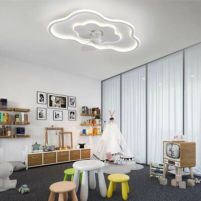 Home Office Cloud-Shaped 6 Speeds 35W Reversible Motor Ceiling Mount LED Fan Light (WH-CLL-75)