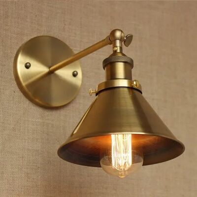 Wrount Iron Brass Vintage Wall Lamp Light For Cafe Room Edison Wall Sconce(WH-VR-124)
