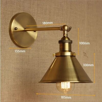 Wrount Iron Brass Vintage Wall Lamp Light For Cafe Room Edison Wall Sconce(WH-VR-124)