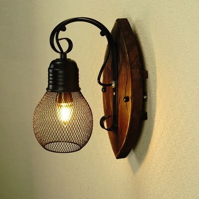 Coffee Restaurant Bar Antique Vintage Black Iron Net wall lamp (WH-VR-130)