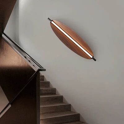Bedside Stairway Corridor LED Light Long Strip Japanese Wood Grain wall lamp (WH-VR-137)