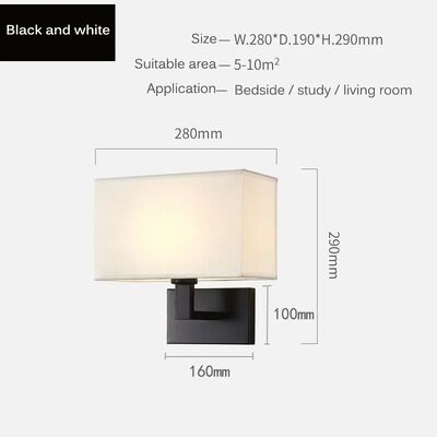 Copper Lamp Stair Hotel Corridor Living Room Aisle Bedside Table Cloth Wall Lights(WH-VR-141)