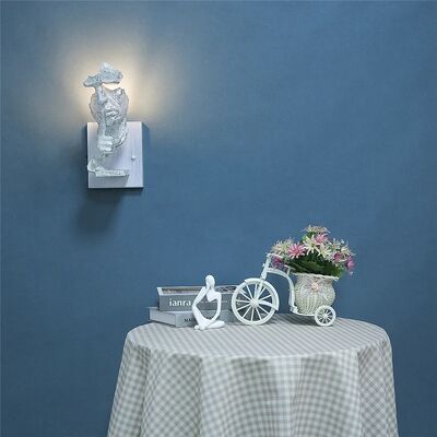 Silence Is The Golden Facial Art Decorative Retro Bar Aisle Face Wall Lights(WH-VR-147)