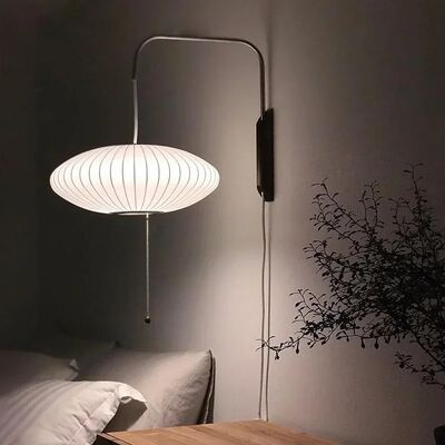 Japanese wall lamp Bedroom Home Bedside office Hotel Nelson Silk Wall lamp(WH-VR-154)