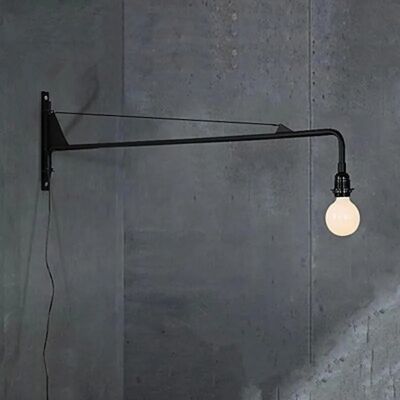 Loft American retro pipe light bedside Long arm swing light Potence Wall Lamp(WH-VR-163)