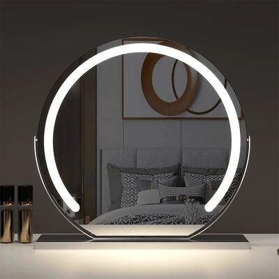 15X Magnification Smart Touch Dimmable 3 Modes 360° Rotation LED Round Makeup Vanity Mirror with Lights Mirror(WH-MR-79)
