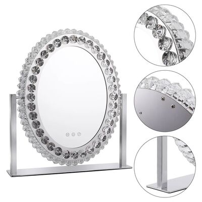 Dimmable Led Light round Crystal Dressing Makeup Mirror lamp(WH-MR-80)