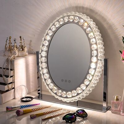 Dimmable Led Light round Crystal Dressing Makeup Mirror lamp(WH-MR-80)