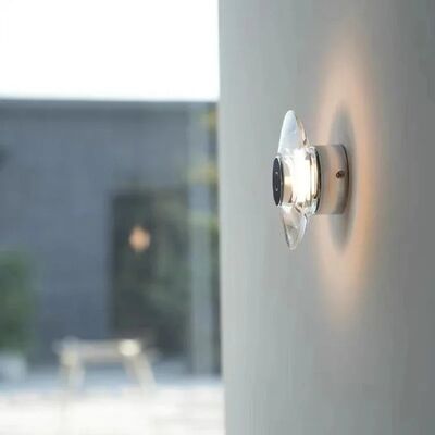 Minimalist Bedside Wall Lamp Living Room Corridor Aisle Round Crystal Mirror Front Lights(WH-MR-83)