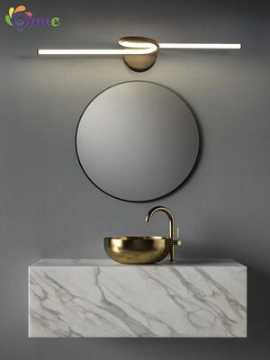 LED Vanity Lamp for Bathroom Restroom Wash Basin Minimalist Black curve line 10W Mirror Light(WH-MR-91)
