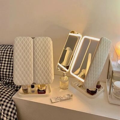 Smart Makeup Mirror Trifold Makeup Mirror LED Lights(WH-MR-93)