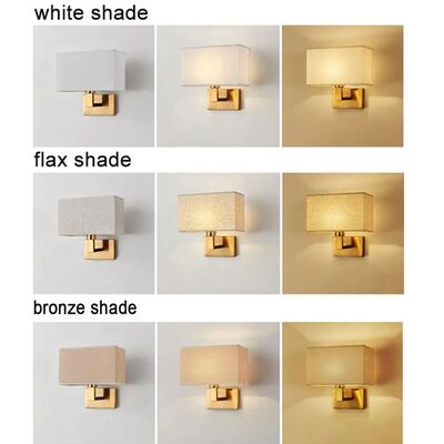 USB Wall Lights with Switch Rectangle White Yellow Fabric mirror front light(WH-MR-95)