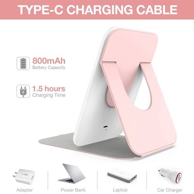 Rechargeable Vanity Mirror Desk Folding Cosmetic Travel Makeup Mirror With LED Light (WH-MR-106)