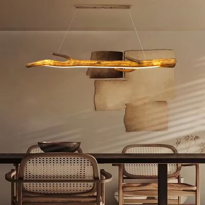 Dining room lights farmhouse lighting LED Wooden Color hanging light Vintage Resin Branches Pendant Light (WH-VP-300)