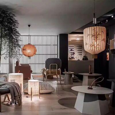 Fabric lampshade chinese lantern Traditional lantern painting pendant lamp (WH-VP-309)