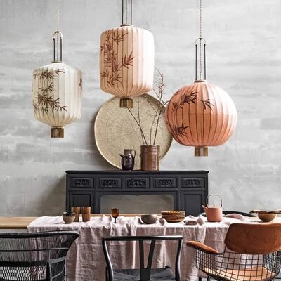 Japanese Fabric Pendant Lamp Vintage Pendant Light Lantern Led Pendant Lamp (WH-VP-310)