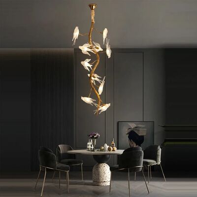 Luxury Branch Chandelier Glass Bird Crystal Led Ceiling Chandelier For Dining Room Bedroom Hotel Vintage Living Room Chandelie (WH-VP-314)