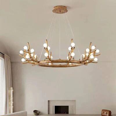 Nordic Designer Living Room Branch Chandelier Vintage Resin Antler Chandelier (WH-VP-316)
