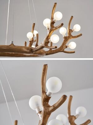 Nordic Designer Living Room Branch Chandelier Vintage Resin Antler Chandelier (WH-VP-316)