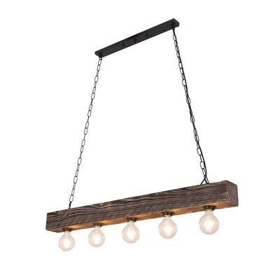 Creative Industrial Style Restaurant Living Room Pendant Light Vintage Solid Wood Chandelier (WH-VP-322)