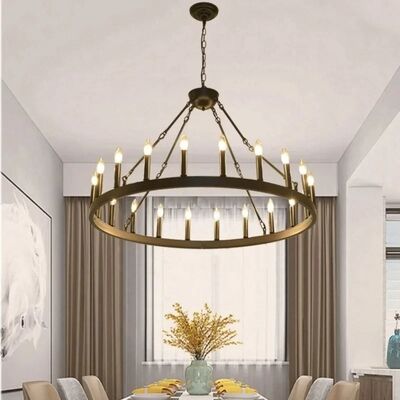 Black Metal Chandelier Lighting American Retro E14 Led Pendant Light (WH-VP-327)