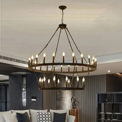 Black Metal Chandelier Lighting American Retro E14 Led Pendant Light (WH-VP-327)