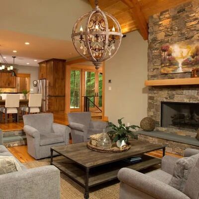 led crystal light Vintage Rustic Weathered Wooden Globe Chandelier (WH-VP-328)