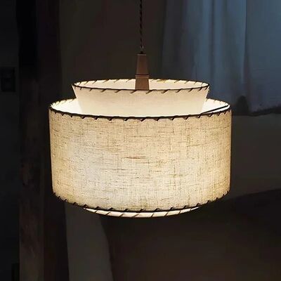 Retro Decoration Pendant Lights Japanese Wabi Sabi Fabric Round Chandelier (WH-VP-332)