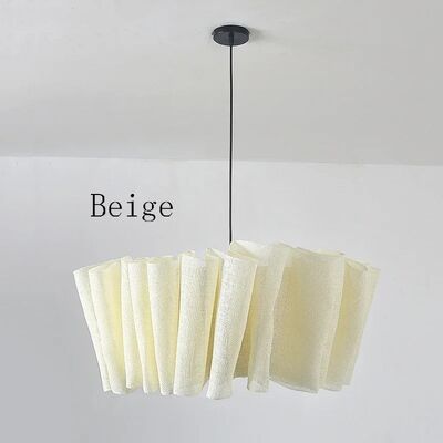 Japanese Wabi-sabi Style Fabric Pendant Lamp Vintage Hand-woven Chandeliers (WH-VP-334)